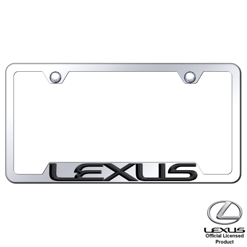 Au-Tomotive Gold Lexus 3D Black Pearl/ Black Pearl Cut-Out License Plate Frame