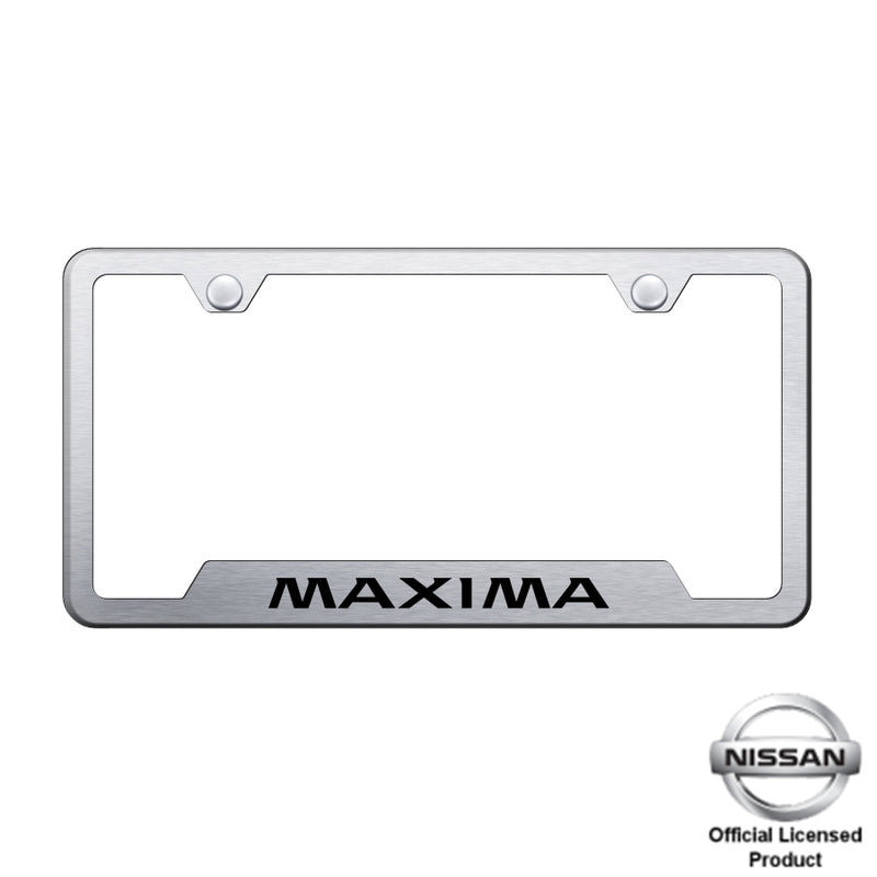 Au-Tomotive Gold Maxima Cut-Out Frame – Laser Etched Brushed