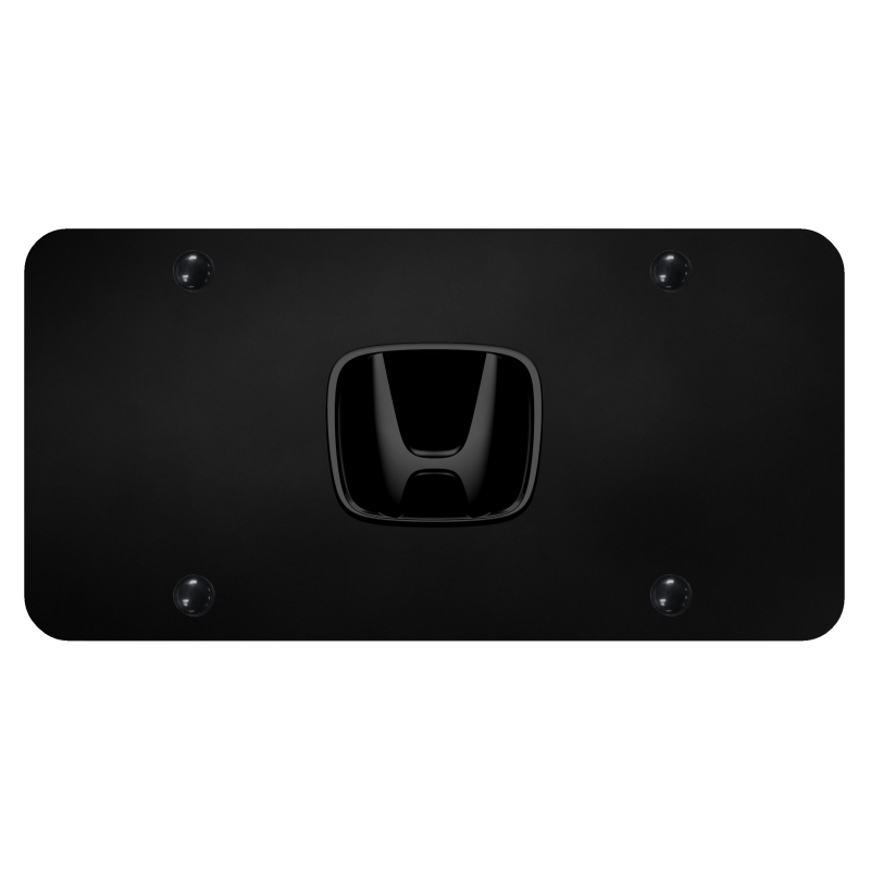 Au-Tomotive Gold Honda Logo Black Pearl on Black Plate