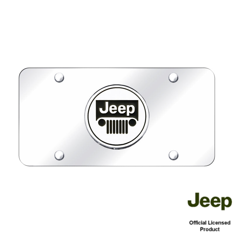 Au-Tomotive Gold Jeep Logo Chrome on Chrome Plate