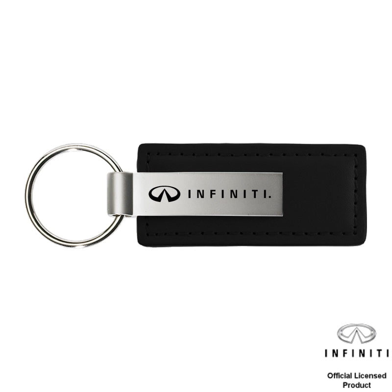 Au-Tomotive Gold Infiniti Leather Key Chain – Black