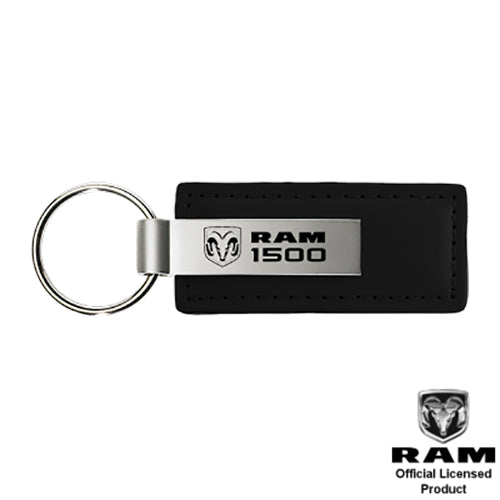 Au-Tomotive Gold, INC. Dodge RAM 1500 Black Leather Key Chain