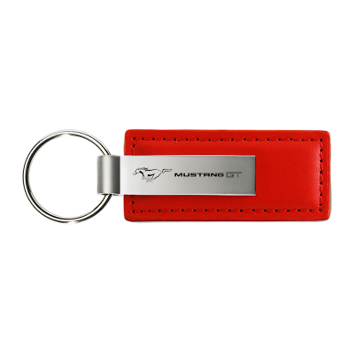 Au-Tomotive Gold Mustang GT Red Leather Key Chain *Authorized Seller*