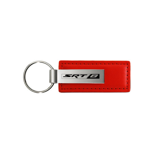 Au-Tomotive Gold SRT8 Red Leather Key Chain [Authorized Seller]