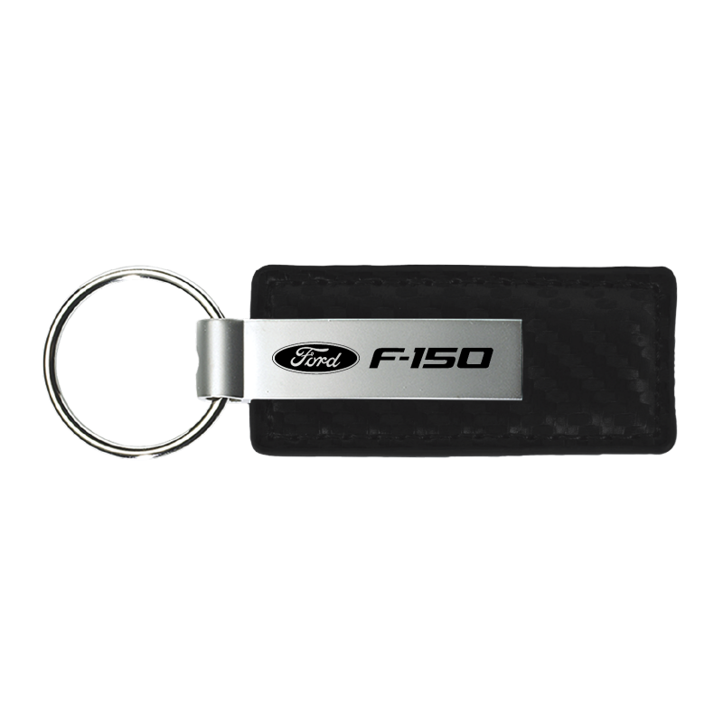 Au-Tomotive Gold F-150 Black Carbon Fiber Leather Key Chain [Authorized Seller]