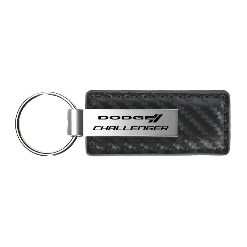 Au-tomotive Gold, Leather Key Chain for Dodge Challenger (Gunmetal)