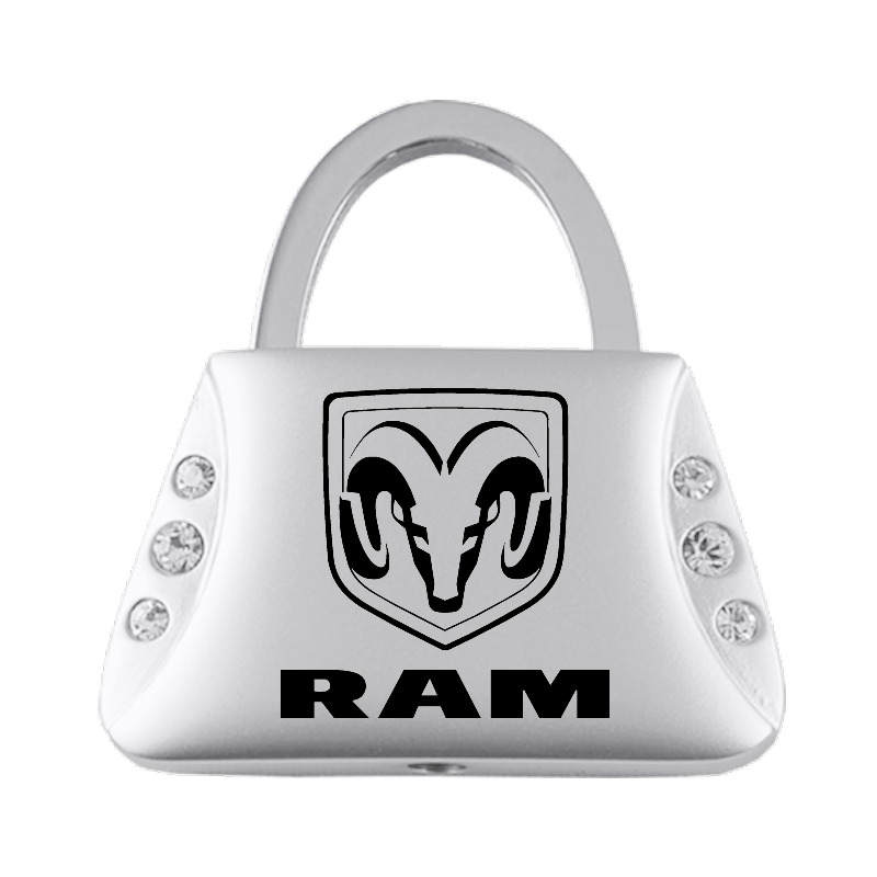 Au-TOMOTIVE GOLD Jeweled Purse Key Fob for Dodge Ram (Chrome)