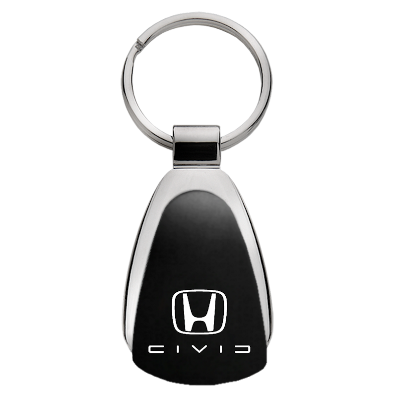 Au-Tomotive Gold for Honda Civic Reverse C Black Tear Drop Key Chain