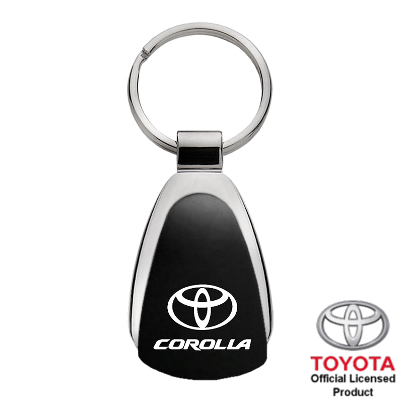 Corolla Black Teardrop Key Fob Keychain