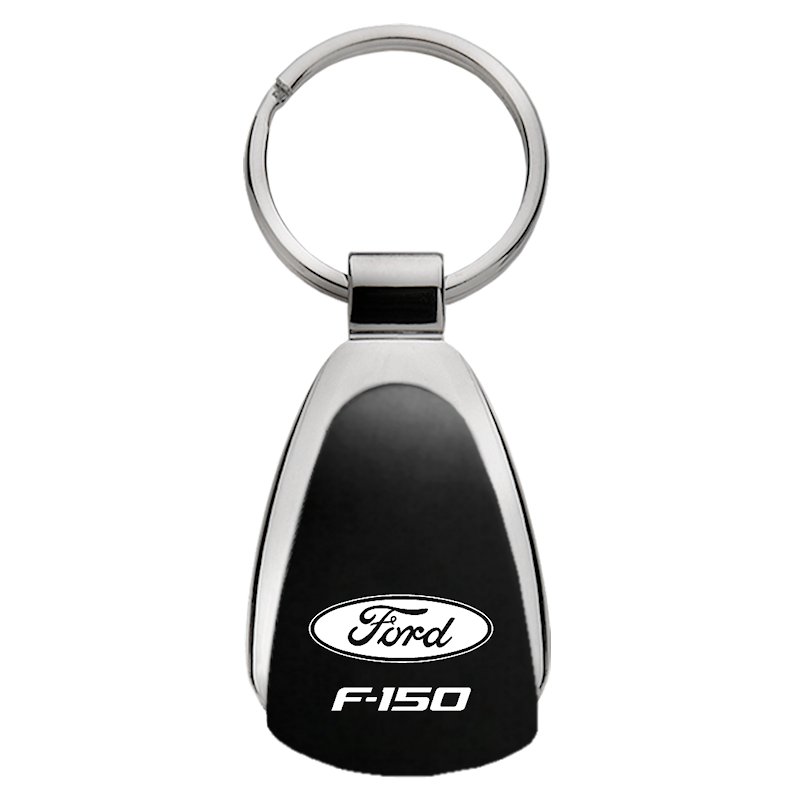Au-Tomotive Gold Ford F-150 Keychain & Keyring - Black Teardrop