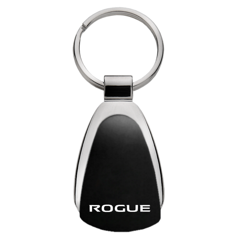 Au-Tomotive Gold Nissan Rogue Keychain & Keyring - Black Teardrop