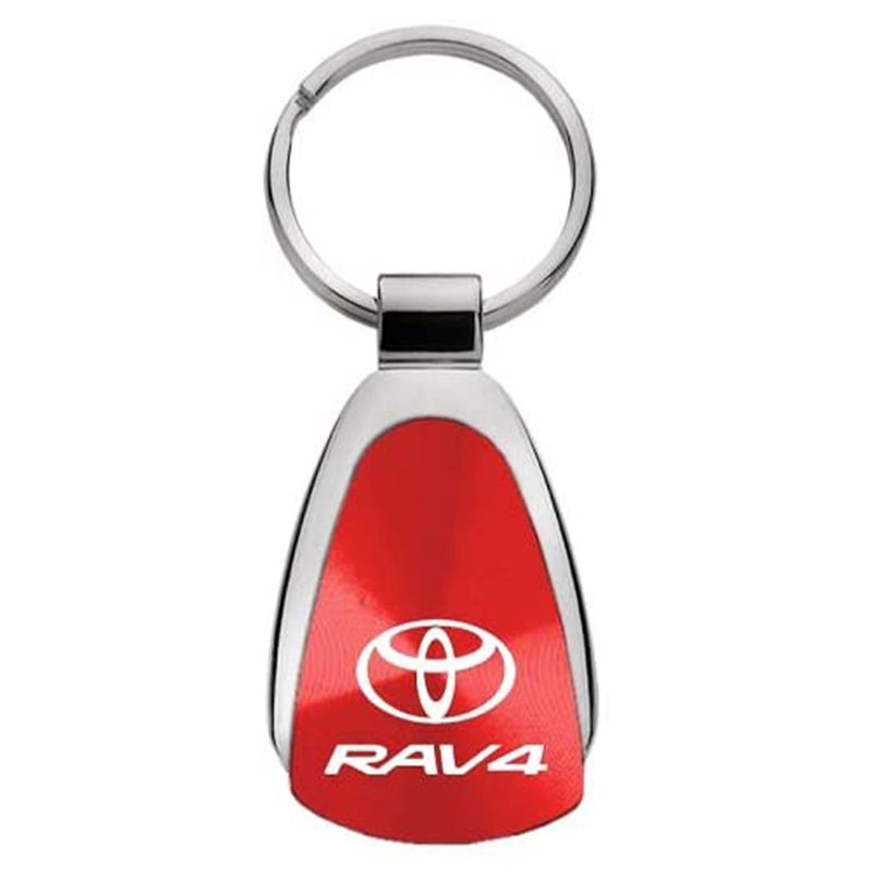 Au-Tomotive Gold, INC. Toyota Rav4 Red Teardrop Keychain Genuine Licensed Product