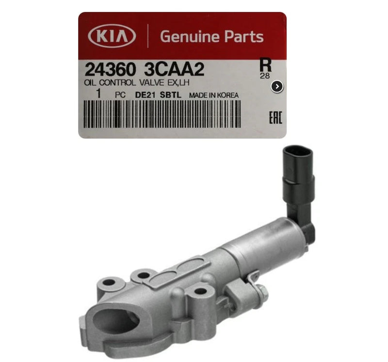 Genuine VVT Solenoid Exhaust LEFT for 2012-25 Hyundai Kia Genesis V6 24360-3CAA2