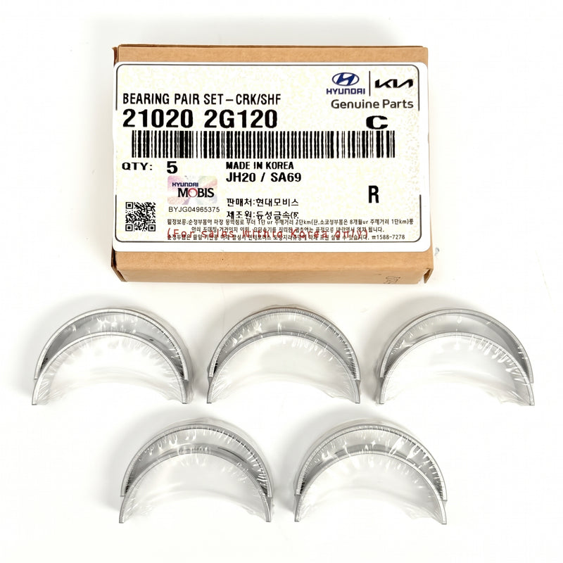 10-Piece Crankshaft Main Bearing "B" 08-18 Hyundai Kia 1.6 2.0 2.4 210202G020