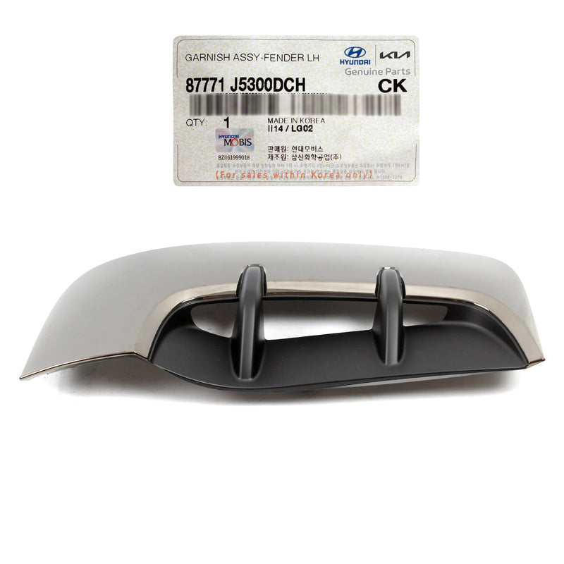 OEM Front Fender Air Flow Vent Driver Side for 18-21 Kia Stinger 87772J5300DCH