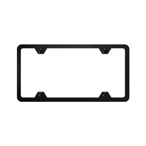 Au-Tomotive Gold 4 Hole Slimline Frame-Black Powder-Coated Stainless