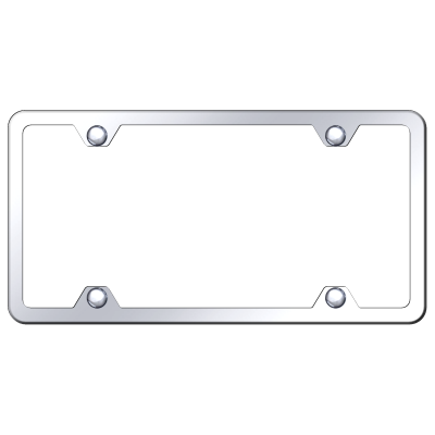 Au-Tomotive Gold 4 Hole Slimline Frame-Mirror Polished Stainless