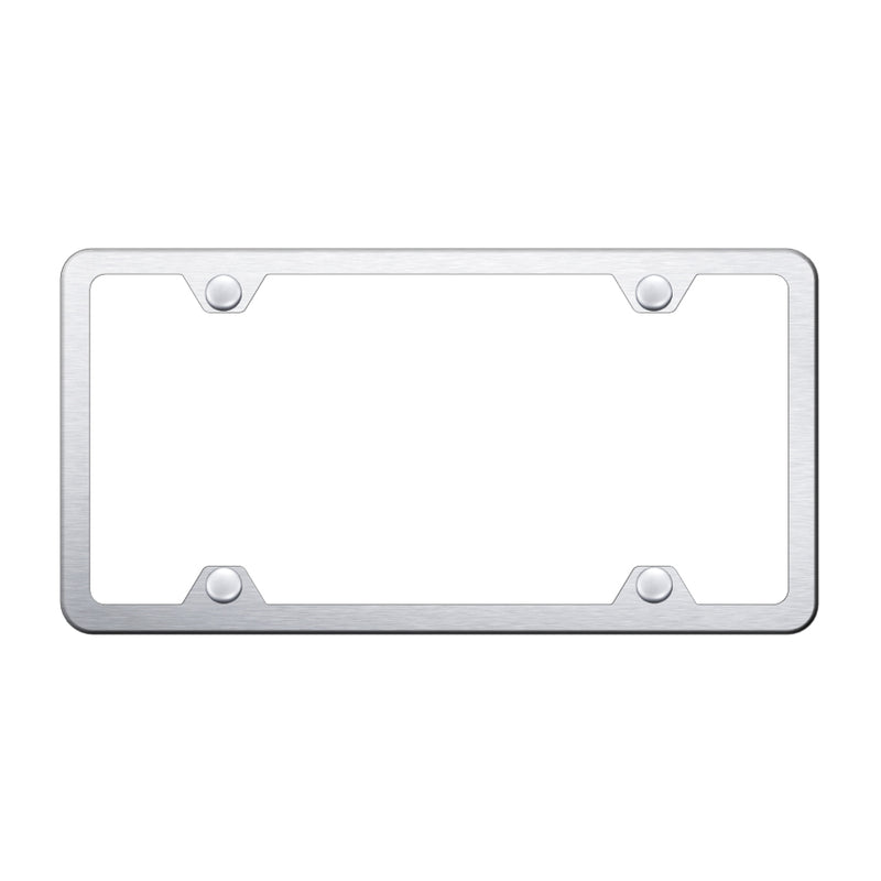 Au-Tomotive Gold 4 Hole Slimline Frame-Brushed Stainless License Plate Frame