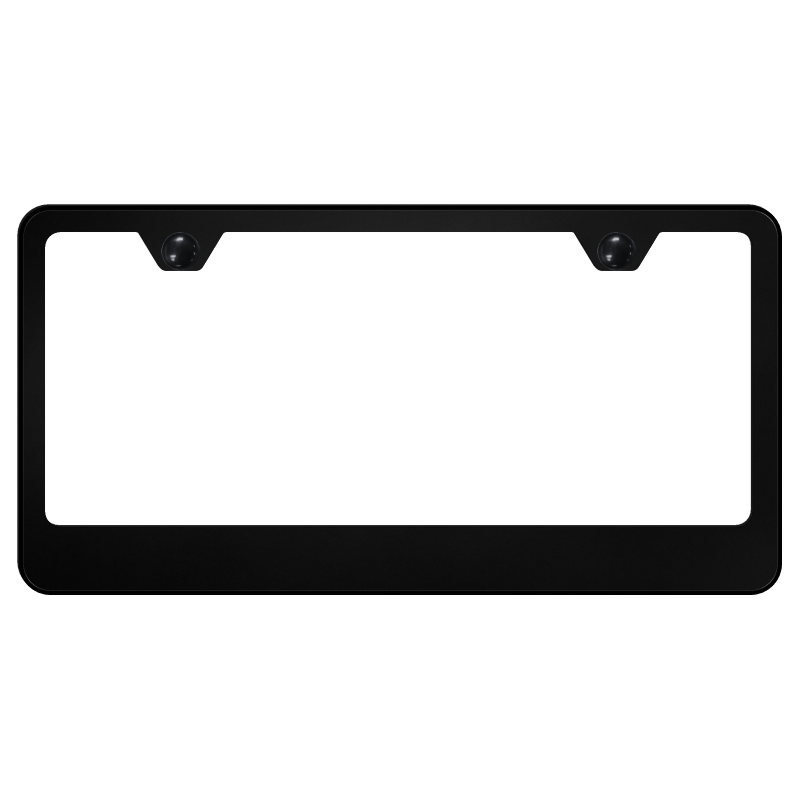 Au-Tomotive Gold 2 Hole Wide Bottom Frame-Black Powder-Coated Stainless