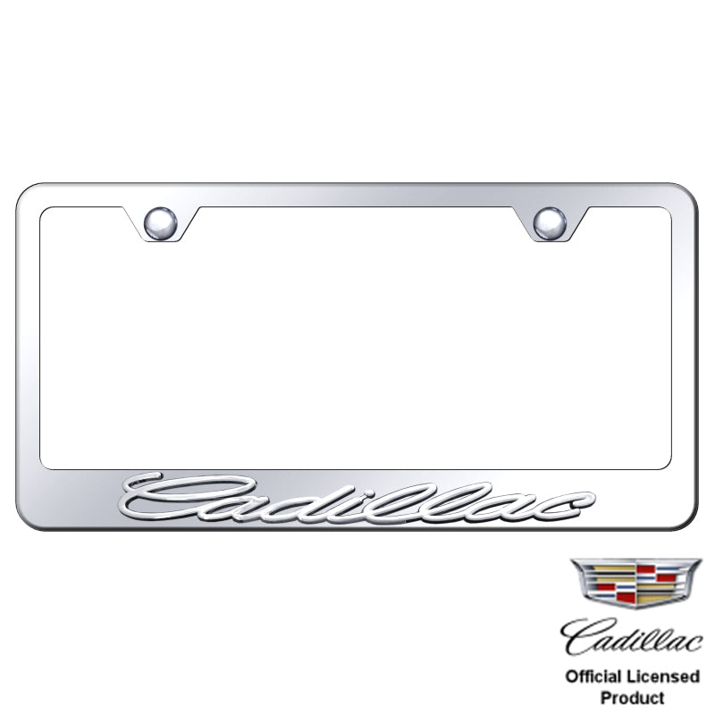 Au-Tomotive Gold Cadillac 3D Chrome/Chrome Frame-Metal