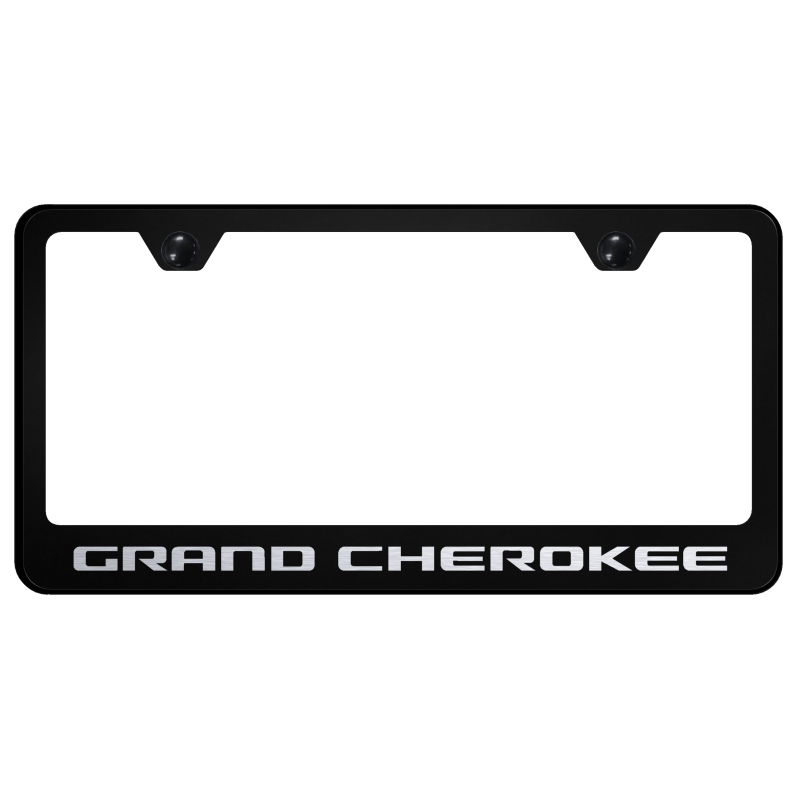 Au-Tomotive Gold Grand Cherokee Laser Etched Frame – Black