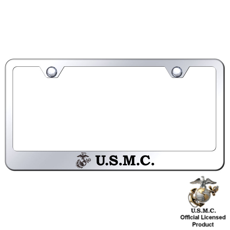 Au-Tomotive Gold U.S.M.C. Initials Laser Etched Frame – Mirrored