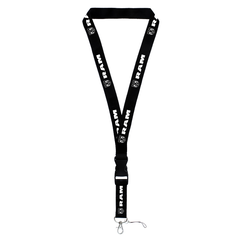 Au-Tomotive Gold Official Licensed for Dodge RAM White Word Black Universal Lanyard Neck Strap Key Chain
