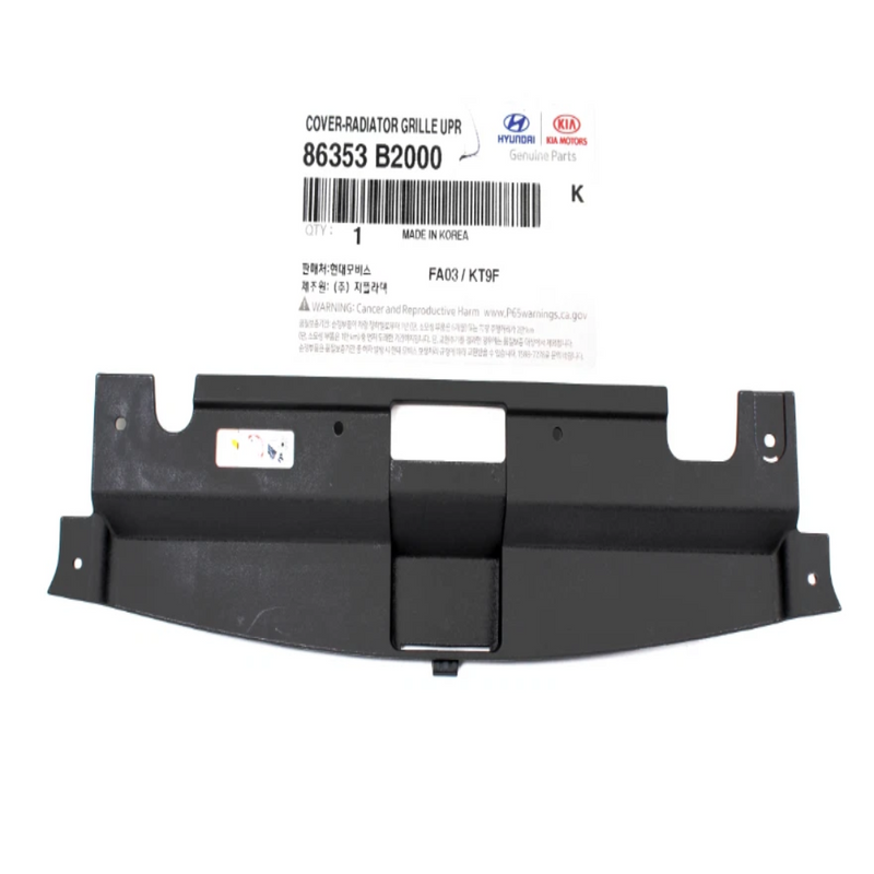 GENUINE Radiator Support Sight Shield Cover Upper for 14-19 Kia Soul 86353B2000