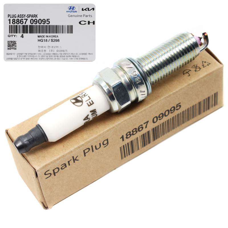 Genuine Spark Plugs 1PC for 2017-25 Hyundai Kia 2.0L Various Models 18867-09095