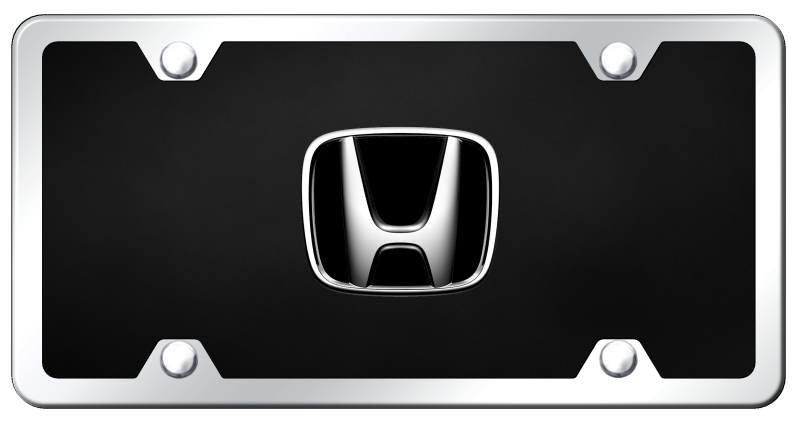 Au-Tomotive Gold Honda Chrome on Black Acrylic Kit