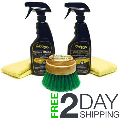 Raggtopp Vinyl PREMIUM Convertible Top Kit + Brush + 2 Clothes