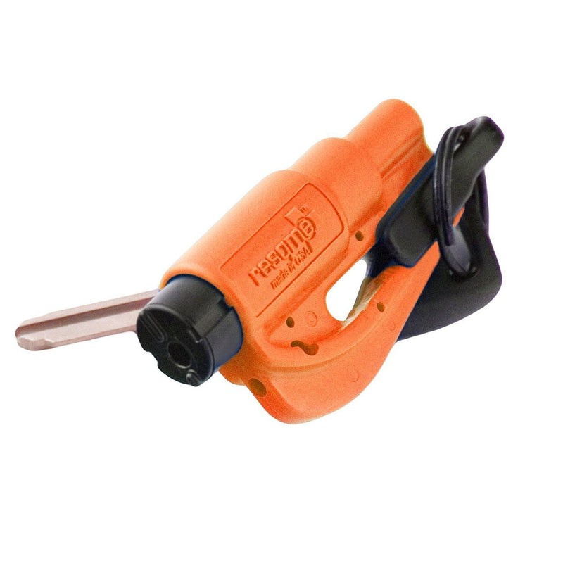 Resqme Rescue Tool Keychain Window Break + Seatbelt Cutter - Orange