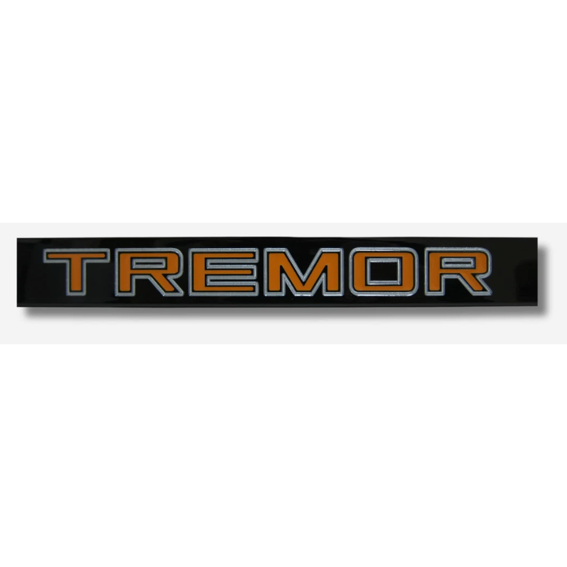 Ford Tremor Gold Engraved Solid Metal Black License Plate Frame Official License