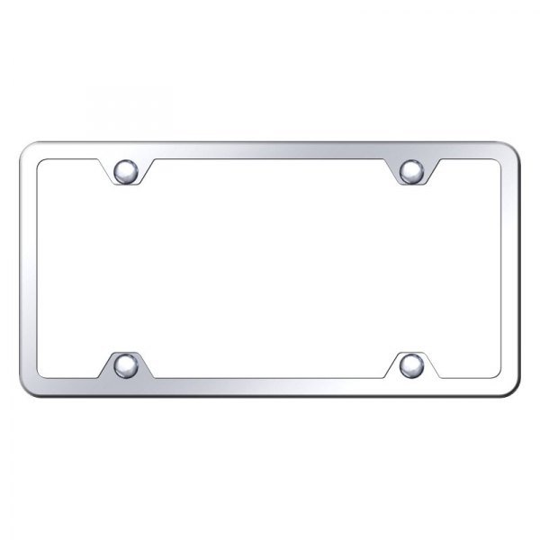 Au-Tomotive Gold SP.451.C - Thin 4 Hole Chrome Finish License Plate Frame