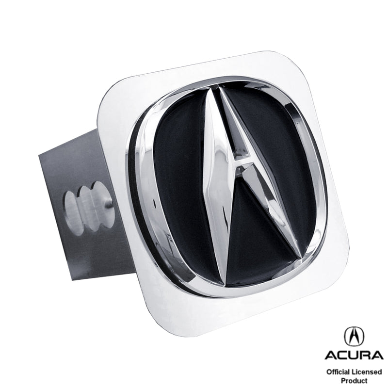 Au-Tomotive compatible for Acura Black Fill Chrome Trailer Hitch Plug