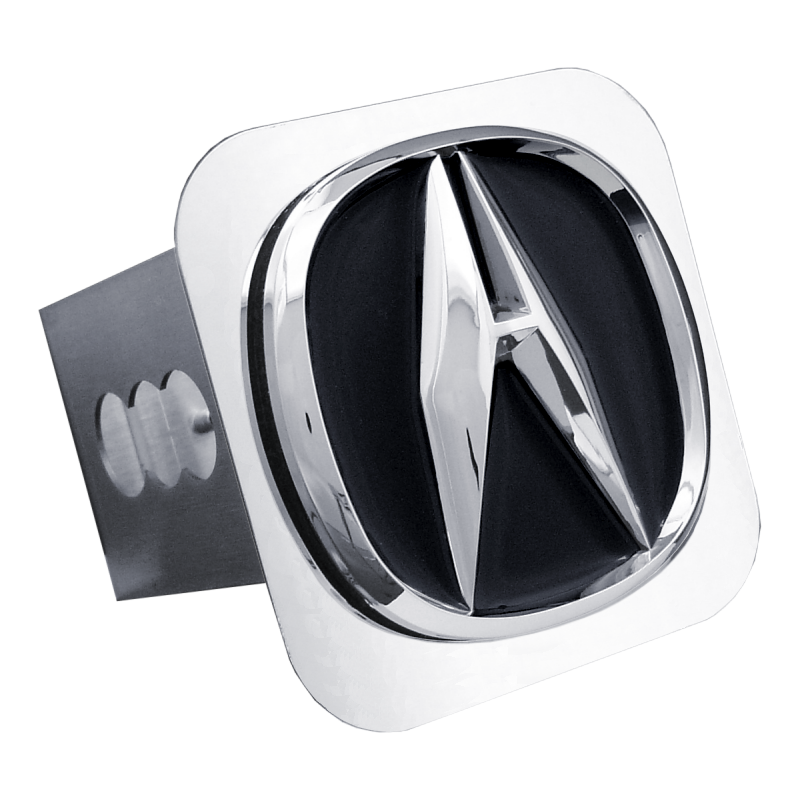 Au-Tomotive compatible for Acura Black Fill Chrome Trailer Hitch Plug