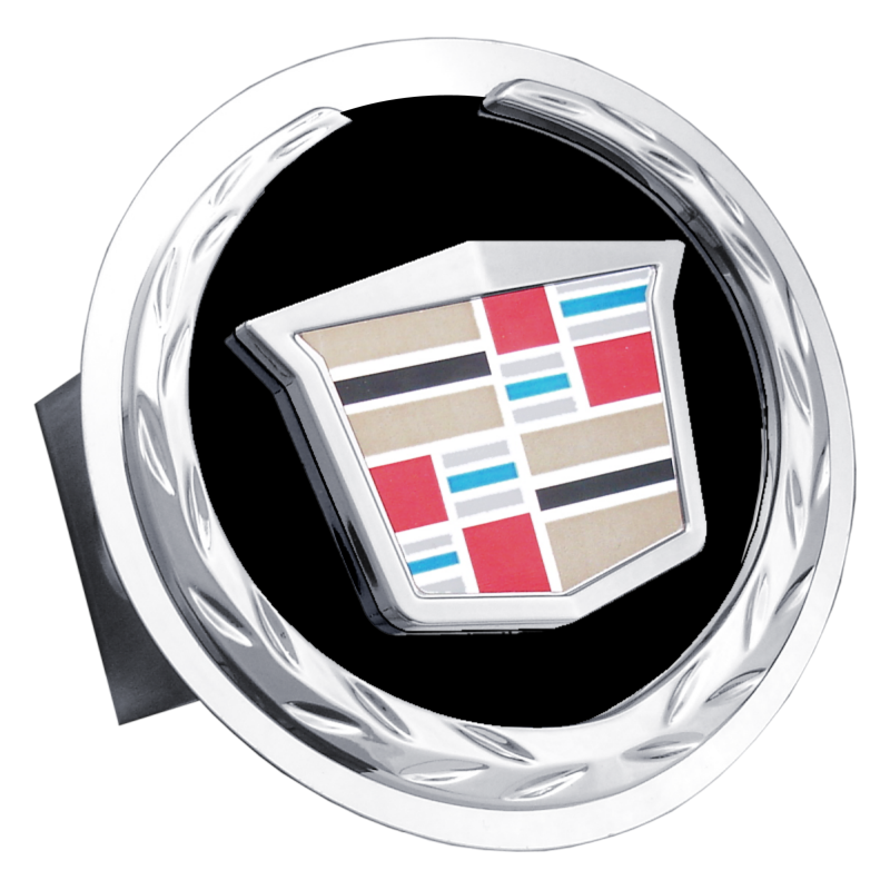 Au-TOMOTIVE GOLD Cadillac Hitch Cover Black Fill