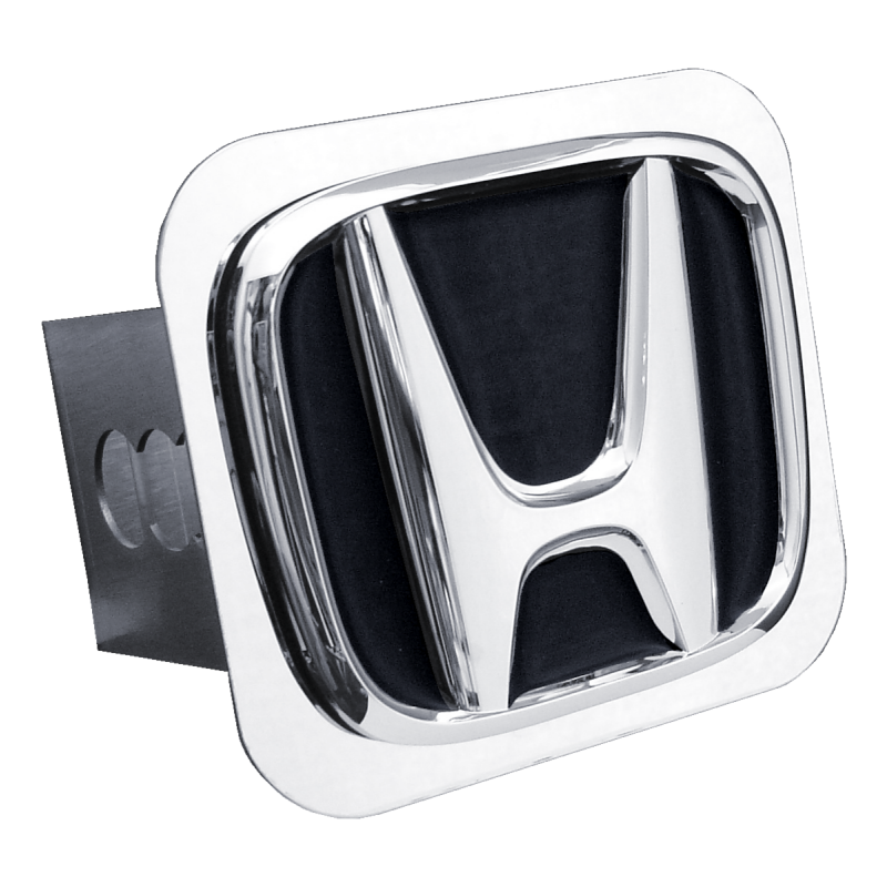 Au-Tomotive Gold Honda 'Black Fill' Chrome Trailer Hitch Plug
