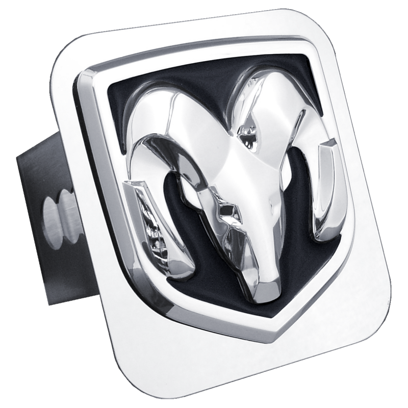 Au-Tomotive Gold Ram OEM Logo Chrome Trailer Hitch Plug