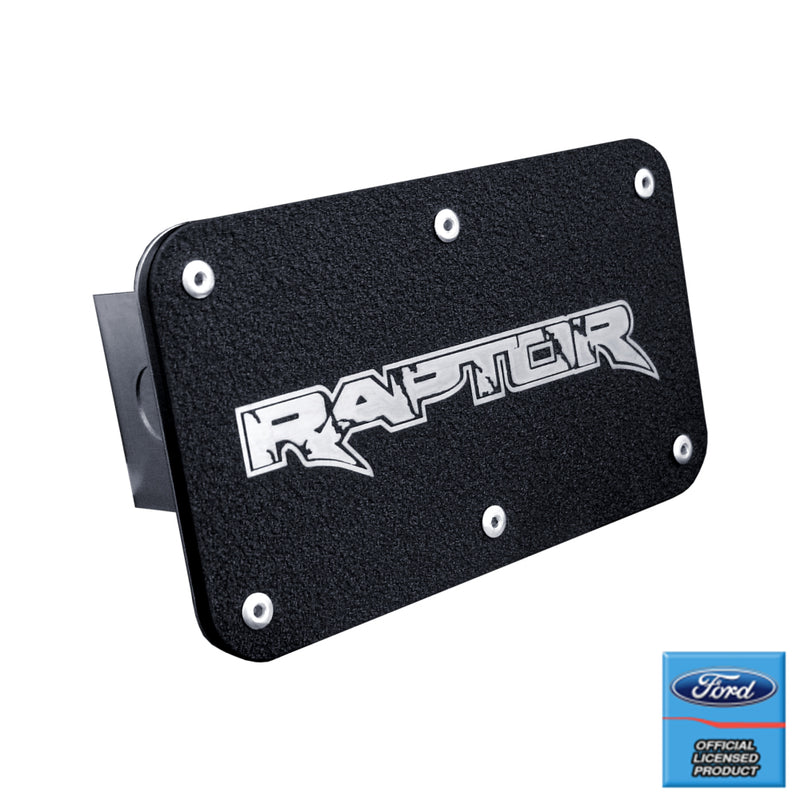 Au-Tomotive Gold for Raptor Laser Etched Hitch Plug – Black Rugged Stainless