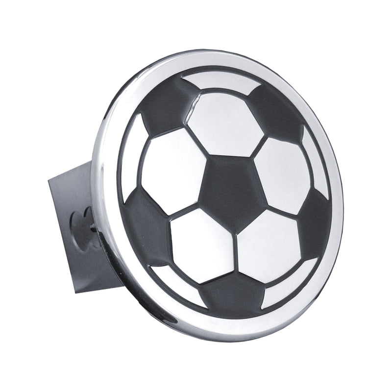 Au-Tomotive Gold Soccer Ball Chrome Trailer Hitch Plug