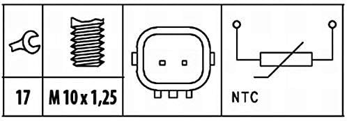 HELLA 009309421 Coolant Temperature-Sender Unit 6Pt, Multi