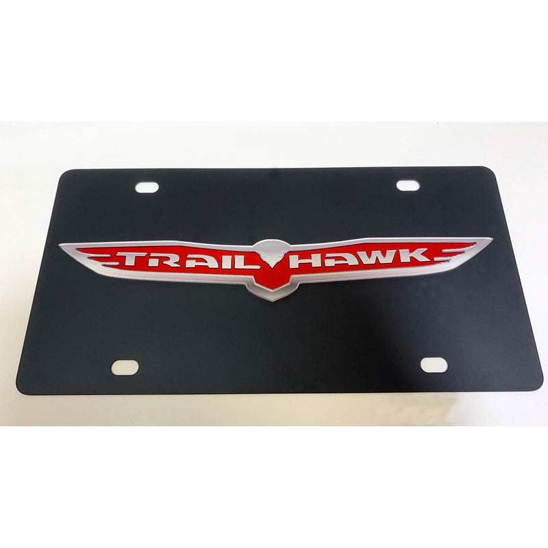Trailhawk Badge Carbon Steel License Plate