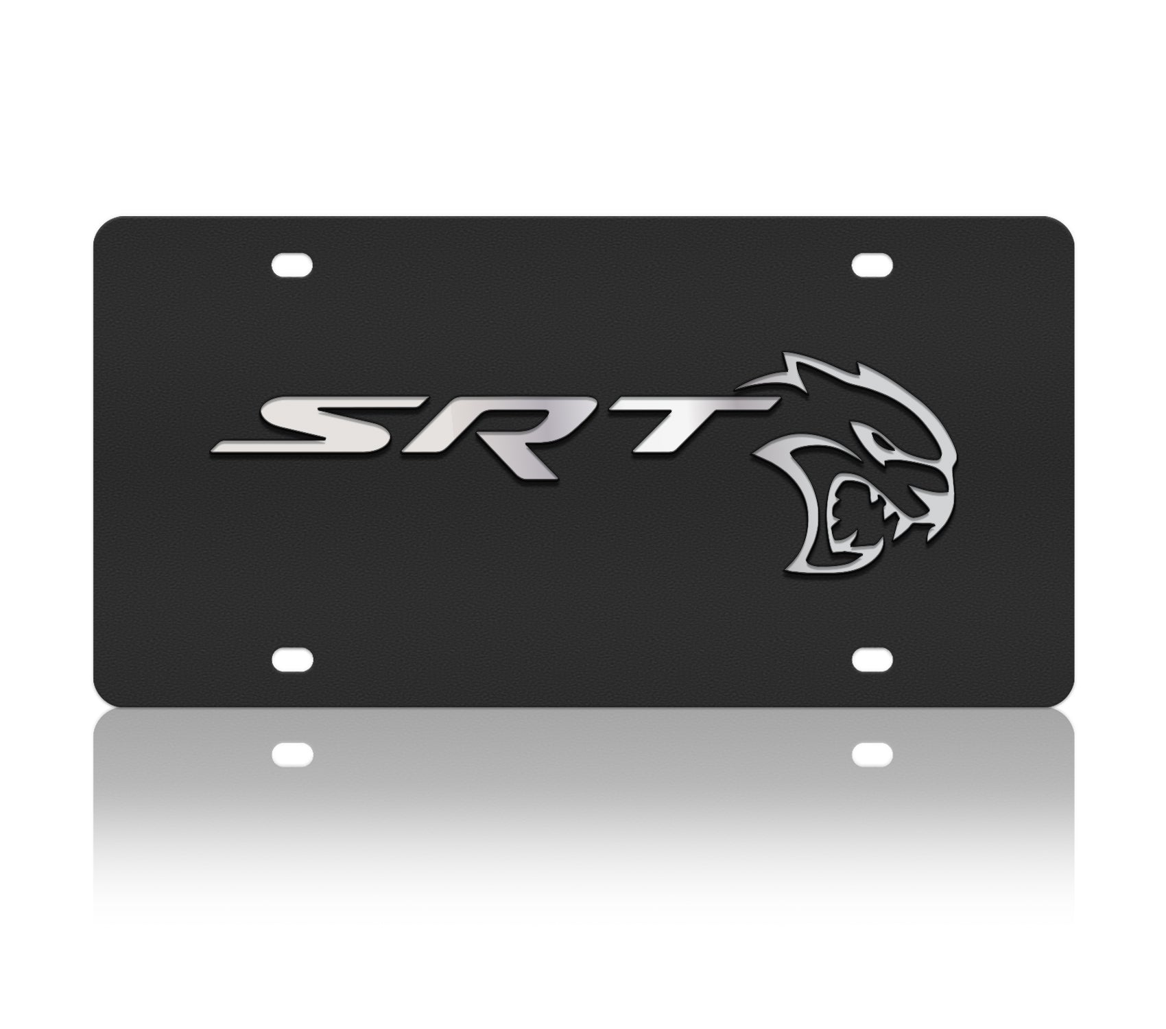 SRT Hellcat Logo Carbon Steel License Plate