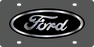 Ford Stainless Steel Black Ford Black Mirror License Plate Frame