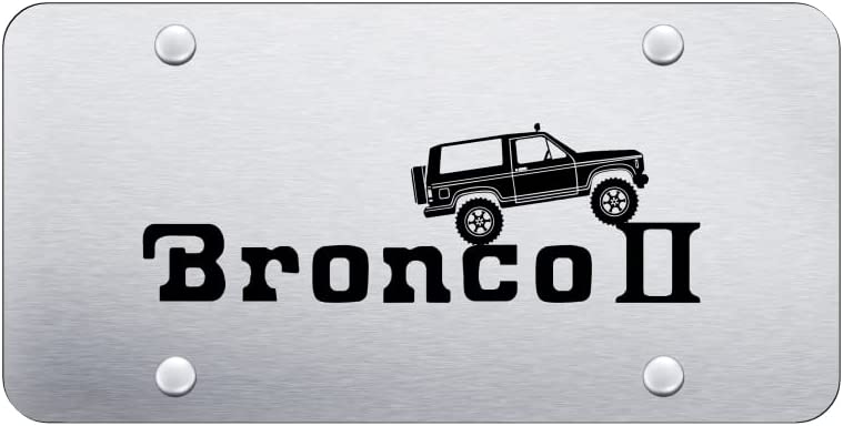 Bronco Laser Stainless Steel Plate for Bronco II License Plate Frame