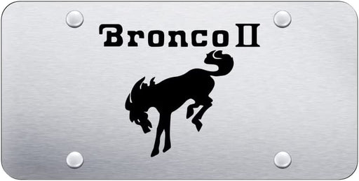 Bronco Laser Stainless Steel License Plate Frame for Bronco II