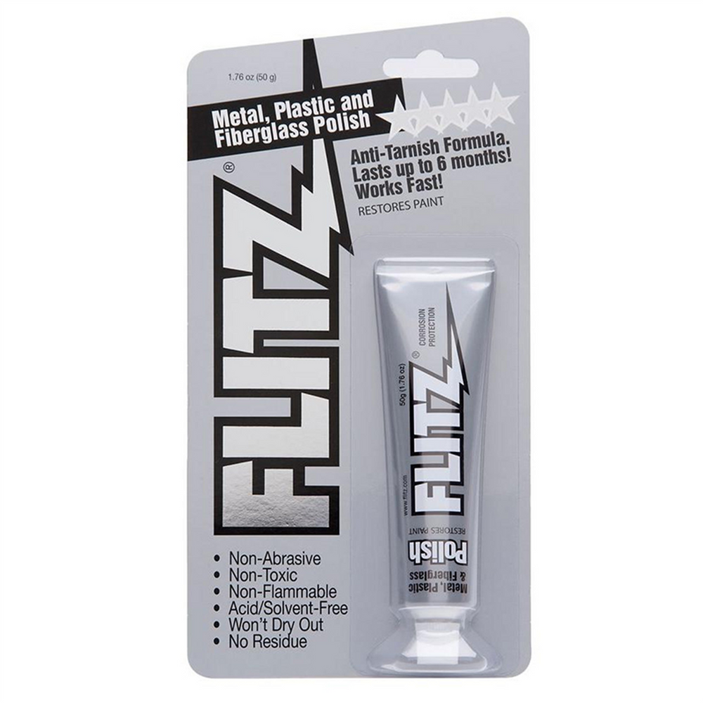 FLITZ BP03511 Paste Polish for Metals, Fiberglass, Plastic & Paint (1.76oz)