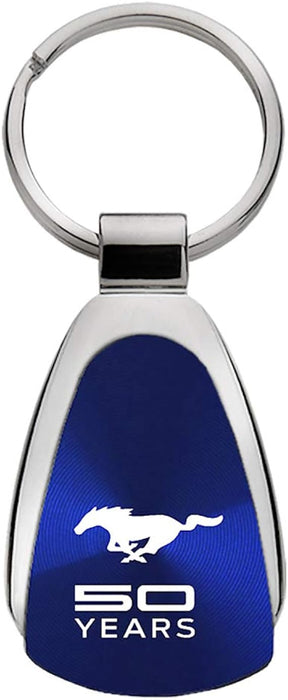 Ford Mustang Blue Tear Drop Key Chain