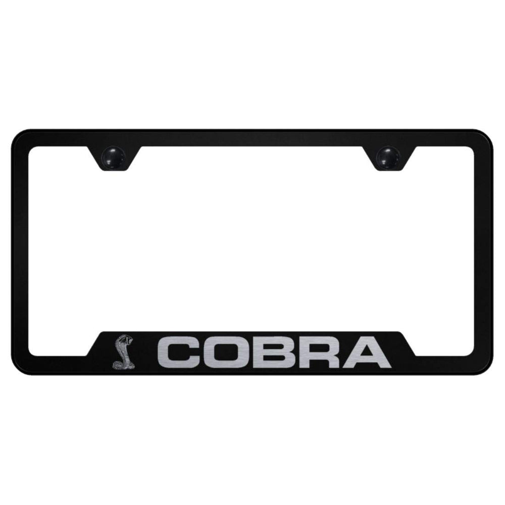 Ford Shelby Cobra Black Laser Etched Cut-Out License Plate Frame